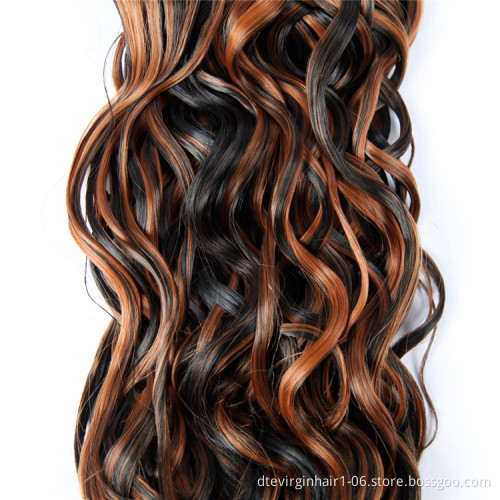 Wholesale Passion Twist Hair freetress Water Wave Crochet Braids Spring Passion Twist Curly Crochet Hair Braiding Synthetic Hair